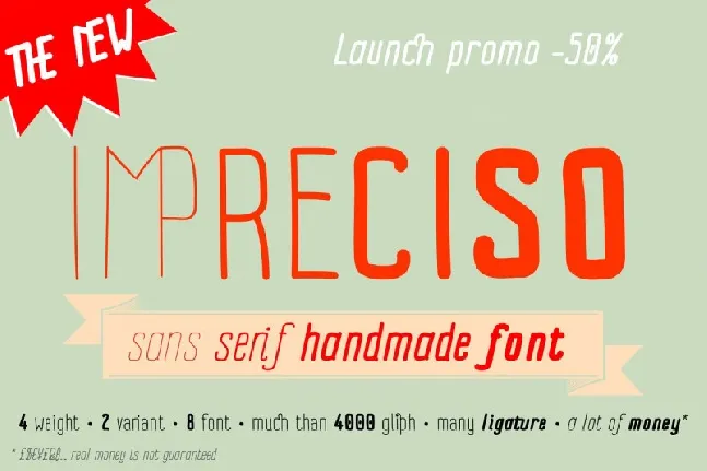 Impreciso Handmade Family font