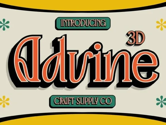 Advine 3D font