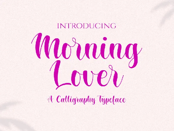 Morning Lover font