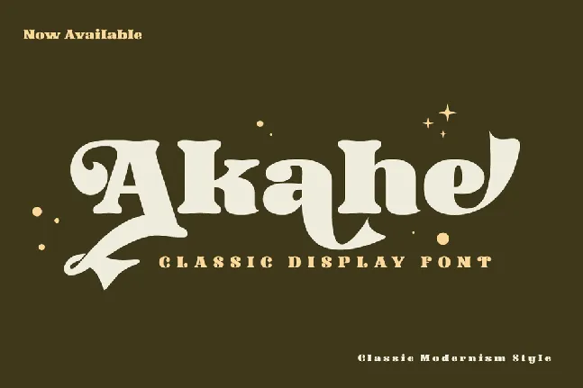 Akahe trial font