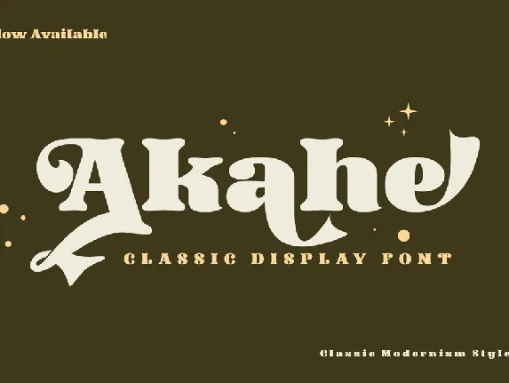 Akahe trial font