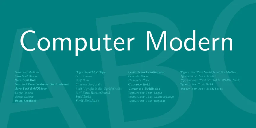 Computer Modern font