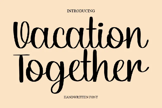 Vacation Together font