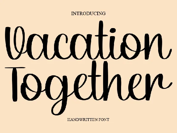 Vacation Together font