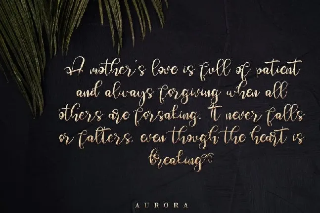 Aurora Calligraphy font