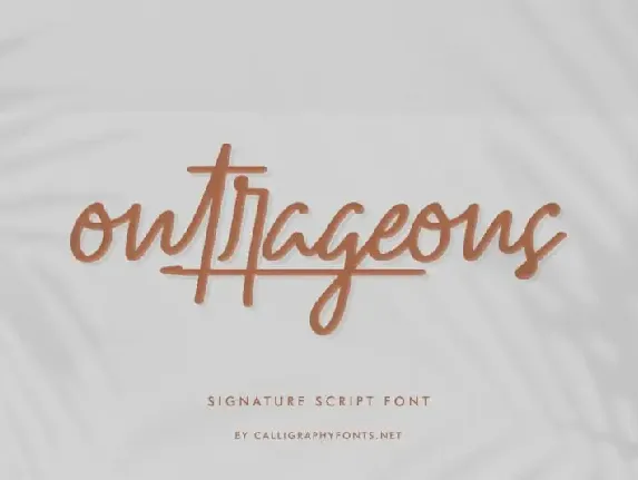 Outrageous Signature font