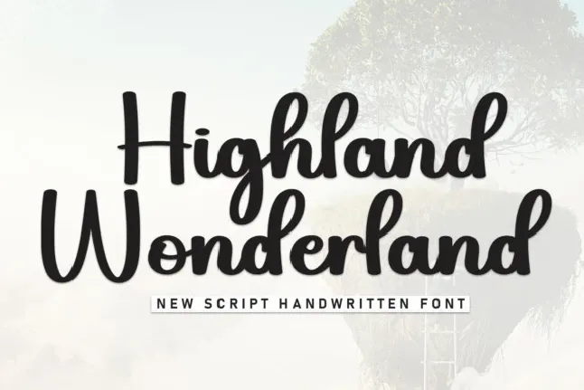 Highland Wonderland Script font