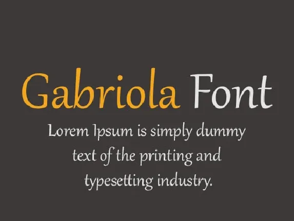 Gabriola font