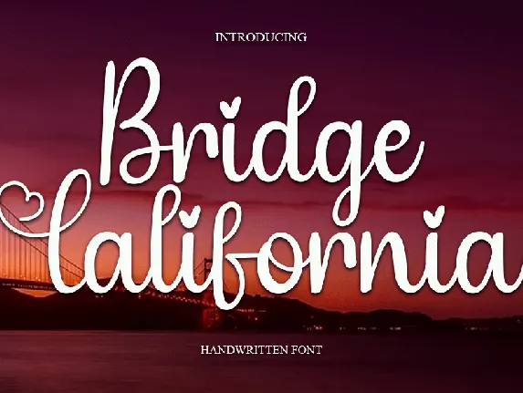 Bridge California font