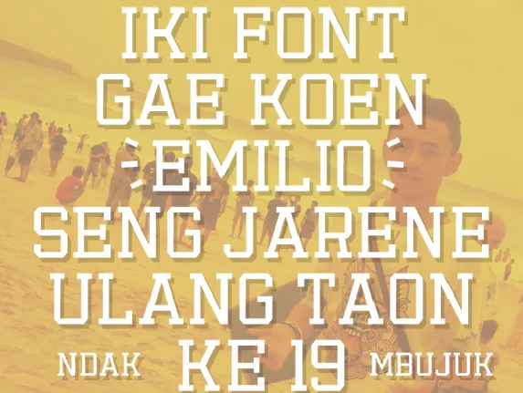 Emilio 19 font