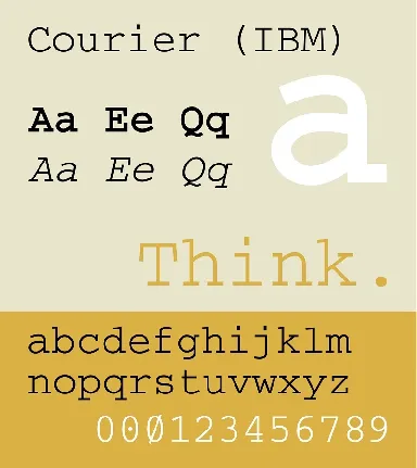 Courier New font