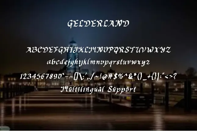 Gelderland Demo font