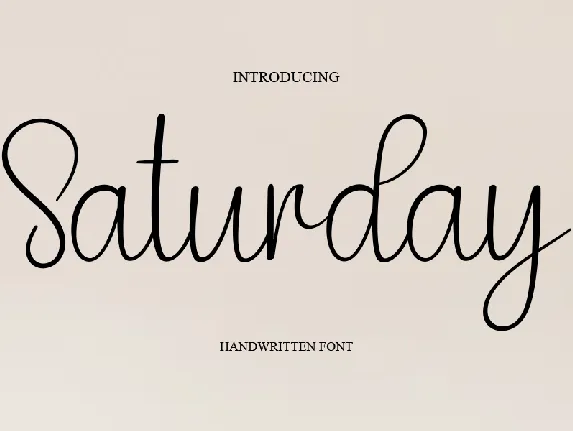 saturday font