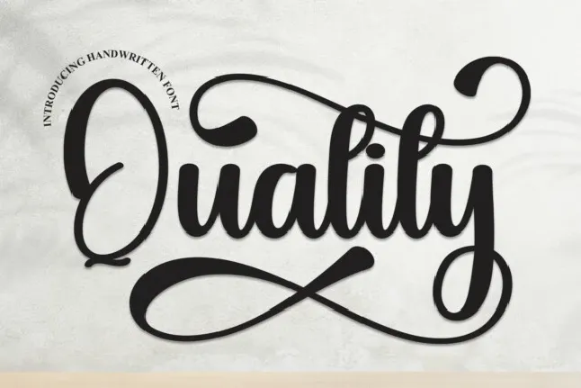 Quality Script Typeface font