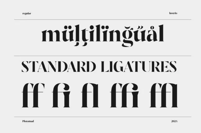 Lustrio font