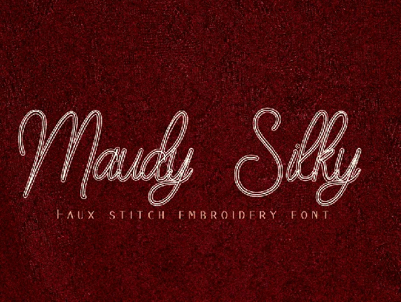 Maudy_Silky_Stitch font