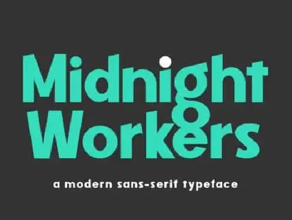 Midnight Workers Sans Serif font