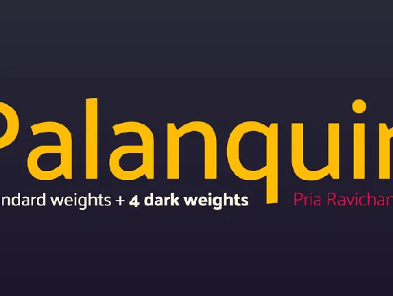 Palanquin font