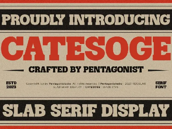 Catesoge | Retro Slab font