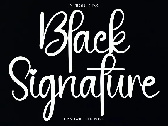 Black Signature Script font