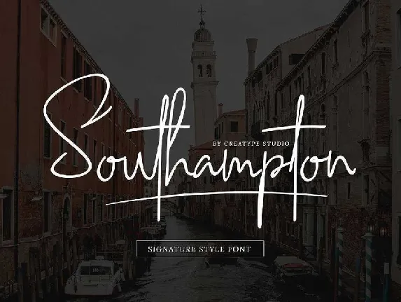 Southampton Signature Style Free font