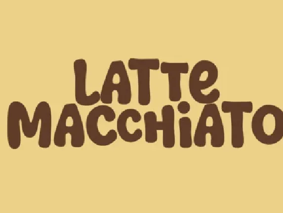 Latte Macchiato font