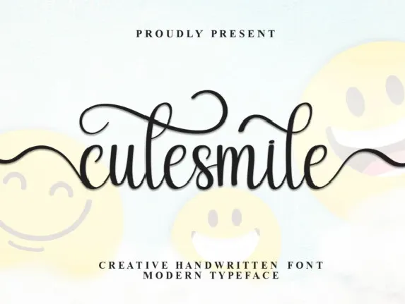 Cutesmile Calligraphy font