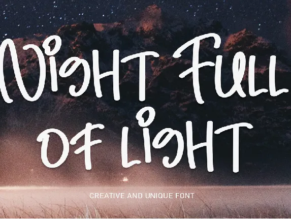 Night Full Of Light font