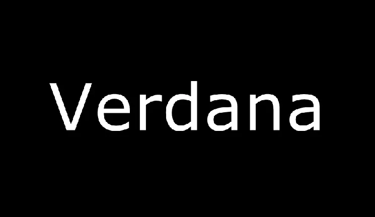 Verdana font