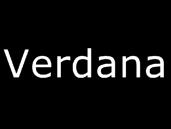 Verdana font