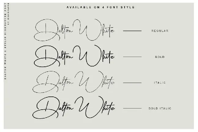 Dalton White font