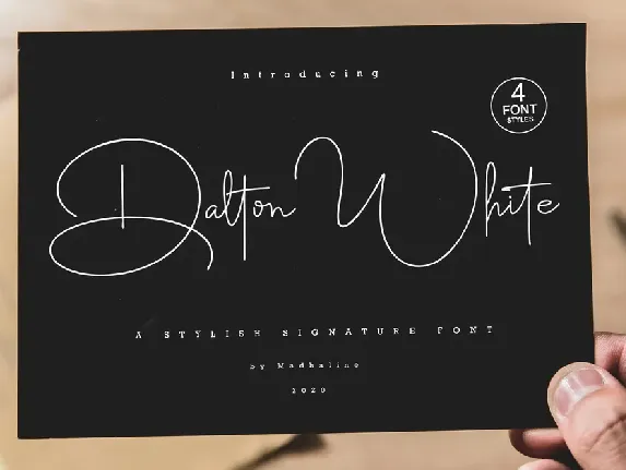 Dalton White font