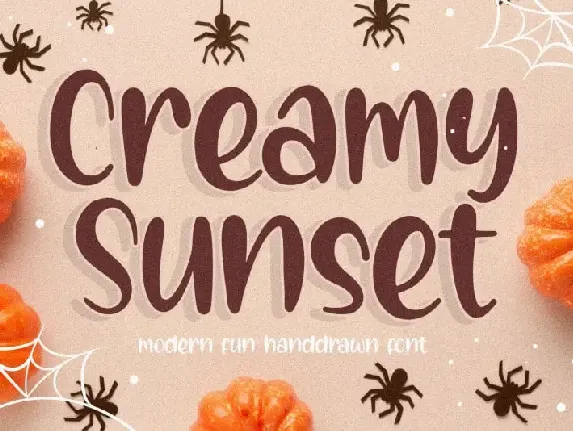 Creamy Sunset Modern Fun Handdrawn font