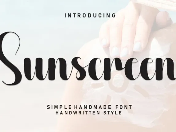 Sunscreen Script font