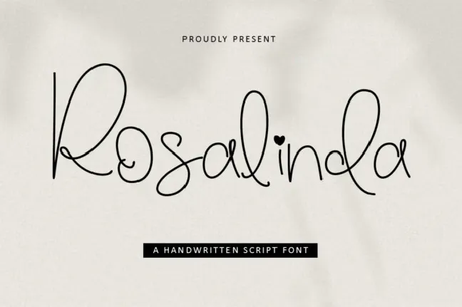 Rosalinda Handwritten font