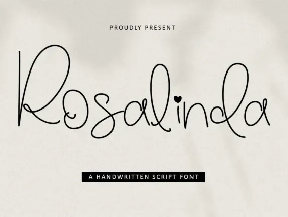 Rosalinda Handwritten font