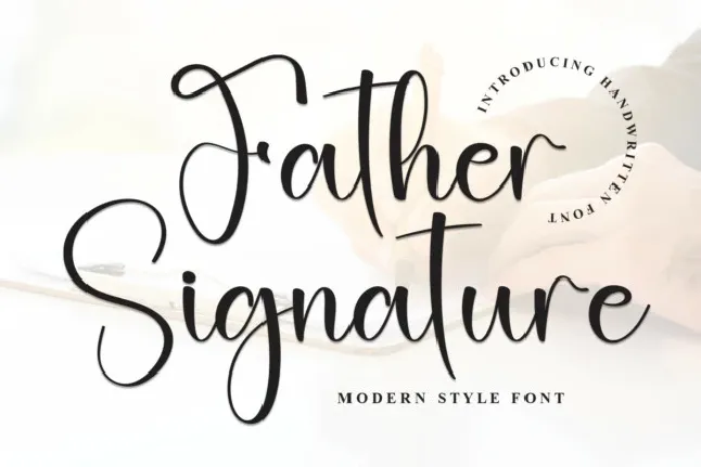 Father Signature Script font