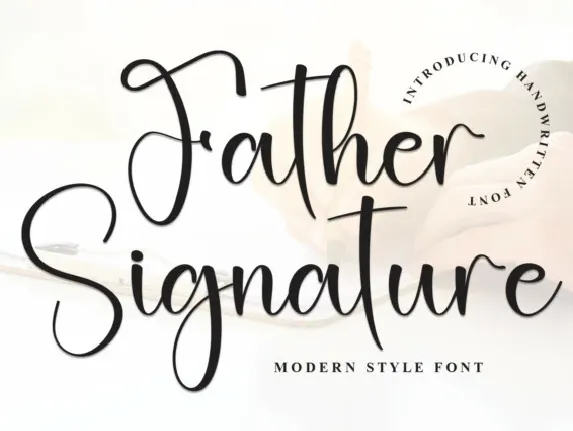 Father Signature Script font