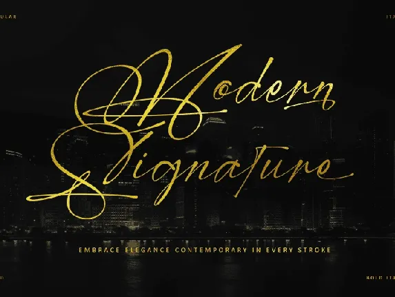 Modern Signature - Personal use font