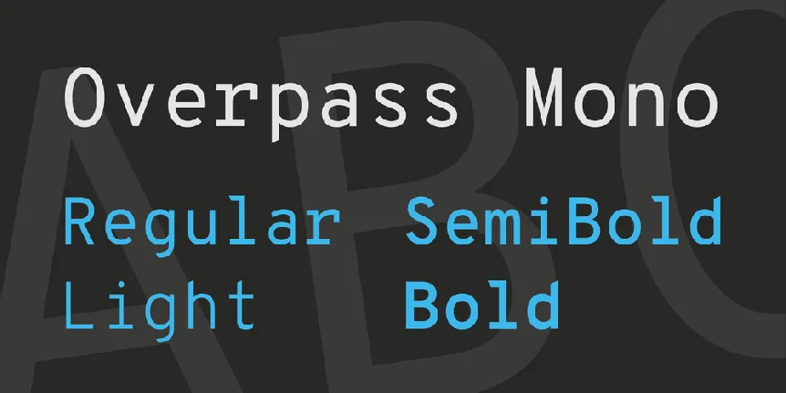 Overpass Mono font