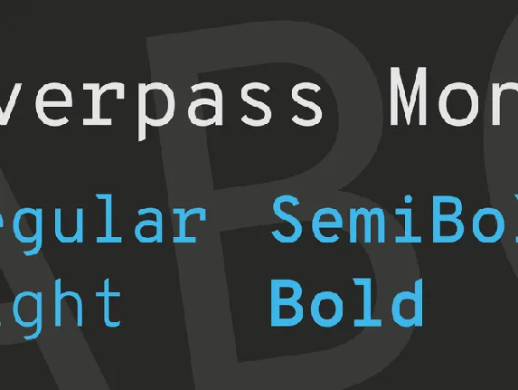 Overpass Mono font