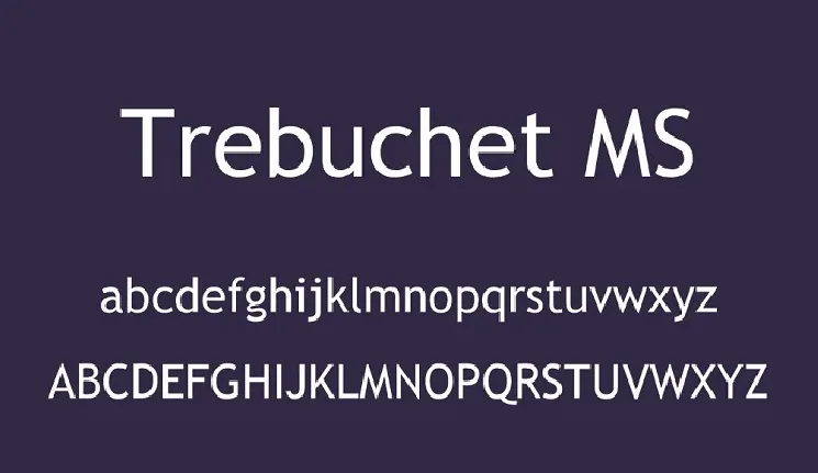 Trebuchet MS font