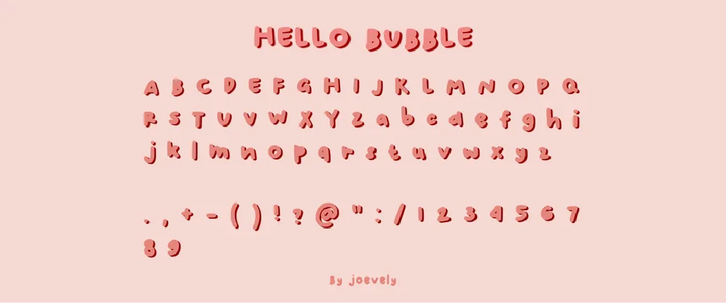 Hello Bubble font