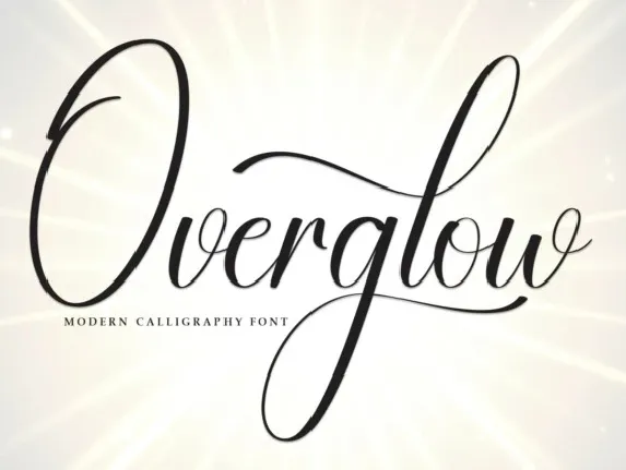 Overglow Script font