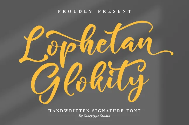 Lophetan Glokity font