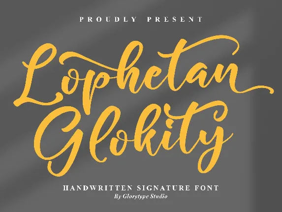 Lophetan Glokity font