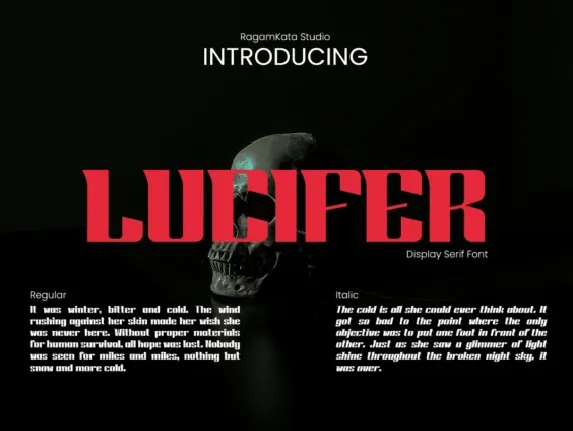 Lucifer Display font