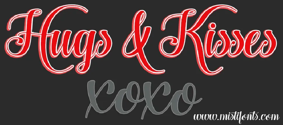 Hugs & Kisses Free font