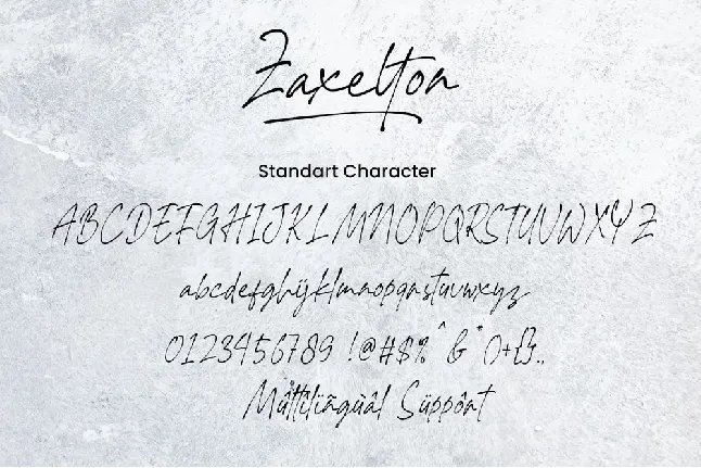 Zaxelton font