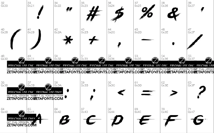 BRUSHSTRIKE font